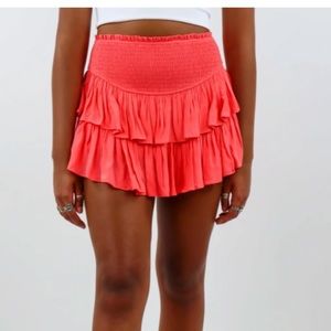 Sunshine Daydream Skirt, Coral, size xs, rocknrags, ruffle mini skirt
